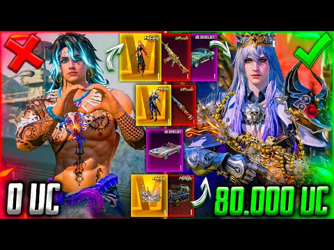 80 000 UC - ОН ИГРАЕТ 7 ЛЕТ! УДАЧНАЯ ПРОКАЧКА АККАУНТА ЗАВОЕВАТЕЛЯ В PUBG MOBILE! ПРОКАЧАЛ АККАУНТ