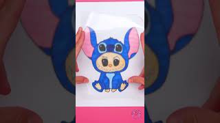 🔑💙 DIY Squishy Labubu Stitch Keychain! ✨ #SquishyDIY #Labubu #StitchCraft