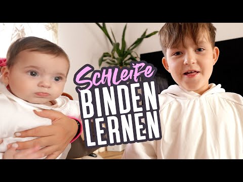 Mares lernt Schleife binden