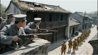 抗日電影：八路軍在楼顶设伏，滅殺日軍一個連