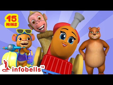 பாம் பாம் ஸ்கூல் பஸ்சில் பள்ளி செல்வோம் வா வா வா - School Bus Song | Tamil Rhymes | Infobells