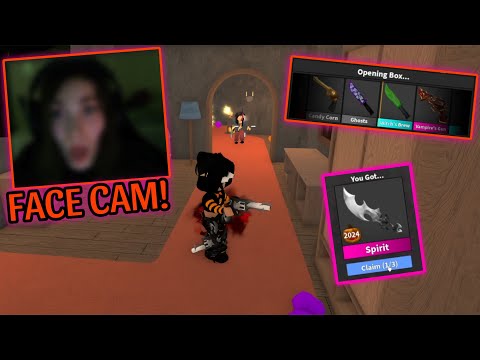 PLAYING THE NEW HALLOWEEN EVENT IN MM2 W/ FACECAM!! (ROBLOX)