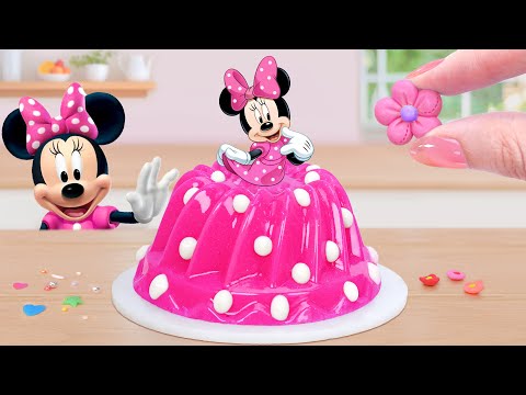 Minnie Mouse Jelly🌸 Beautiful Miniature Minnie Mouse Jelly Decorating For Birthday! Mini Cakes Ideas