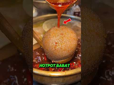 Menu hotpot babat ini populer bahkan isiannya diisi udang