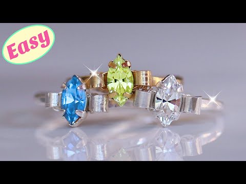 Dainty Rings With Crystals - Minimalist Jewelry Tutorial (DIY Rings)