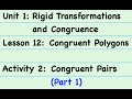 Transformations and Congruence in Geometry