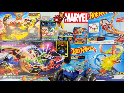 Hot Wheels Let's Race Toys Review | Monster Truck Supercharge Stunts