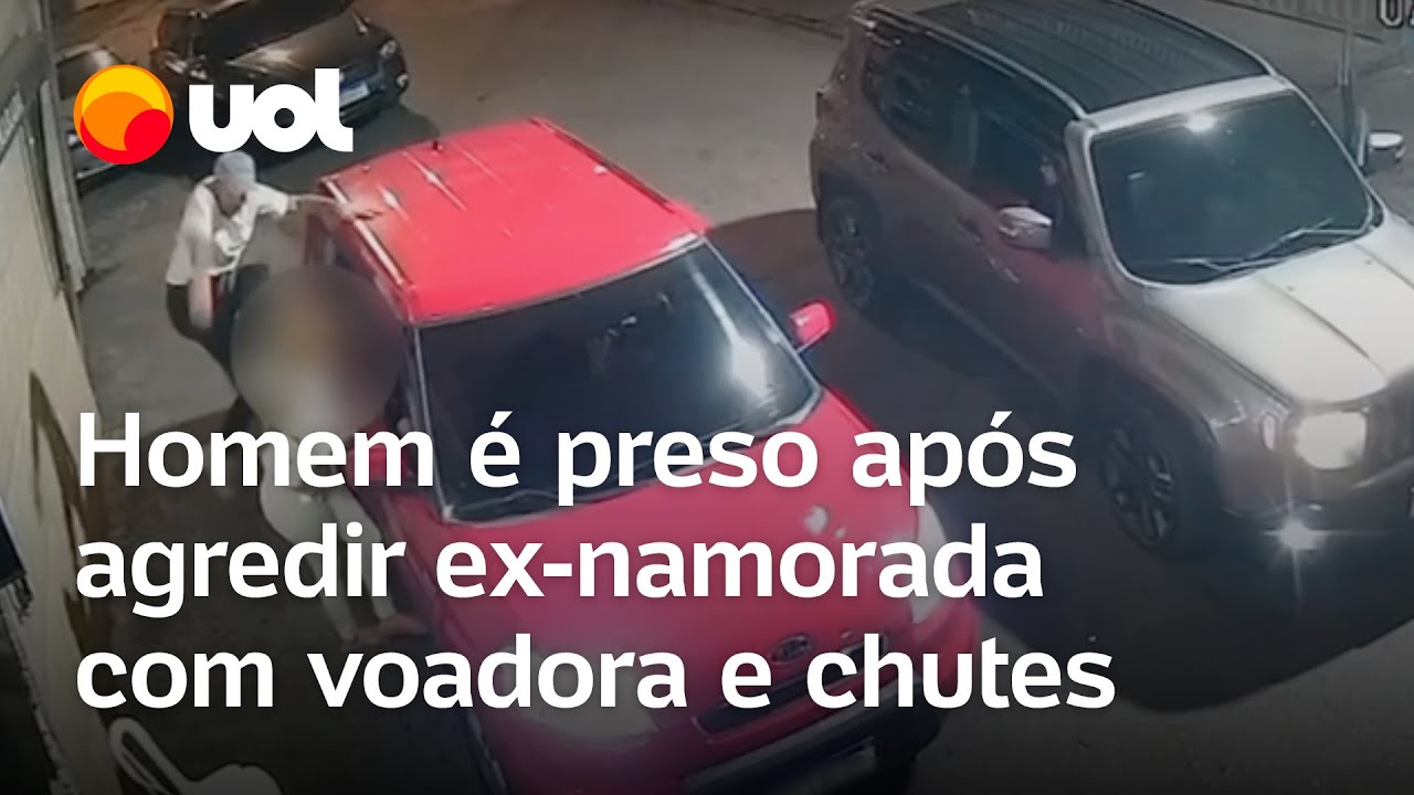 Homem é preso após agredir ex-namorada com voadora e chutes em São Paulo; vídeo mostra momento