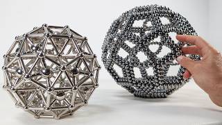 2 satisfying magnetic sculptures in the shape of RhombitruncatedIcosahedron | Magnetic Games