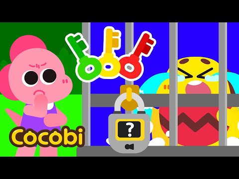 Ajuda! Estou preso na prisão colorida!🌈🔒 | Canções Coloridas para Crianças | Cocobi