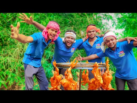 तंदूरी चिकन Village Cooking Channel Hindi Tandoori Chicken Recipe||Tandoori Chicken Cooking in Cycle