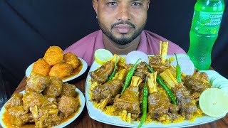 SPICY MUTTON NOLLI YELLOW RICE AND EGG WITH SALAD EATING SHOW@Hungry Piran