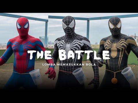 🔴 BATTLE SERU !!! SPIDERMAN LOMBA MEMASUKKAN BOLA KE BOTOL PLASTIK