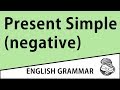 Understanding Present Simple Negative Form