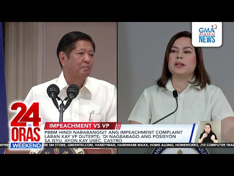 PBBM hindi nababanggit ang impeachment complaint laban kay VP Duterte; 'di... | 24 Oras Weekend