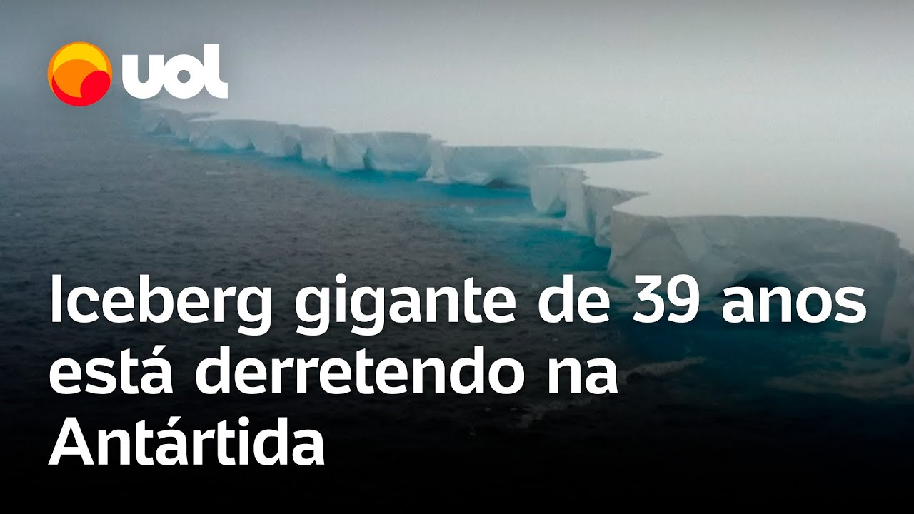 Iceberg gigante de 39 anos está derretendo na costa da Antártida; veja vídeo