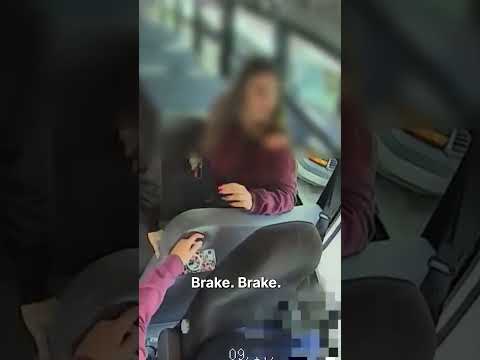 Heroic Students Jump Into Action to Stop School Bus After Driver's Medical Emergency #shorts