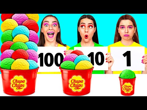 100 Capas de Alimentos Desafío | Divertida Guerra Alimentaria por TeenChallenge