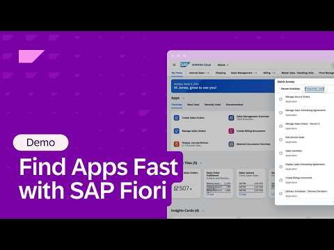 Find Apps Fast with SAP Fiori | Demo