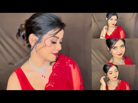 Indian Wedding Guest makeup ||বর্ষাকালে বিয়ে বাড়ির সাজে কি কি প্রোডাক্ট লাগবে!?#weddingguestmakeup