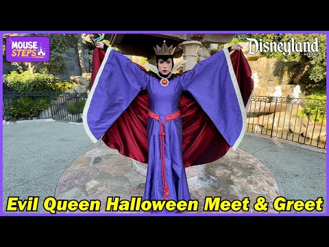 Evil Queen Meet & Greet at Snow White Grotto Wishing Well, Disneyland Halloween Time 2024