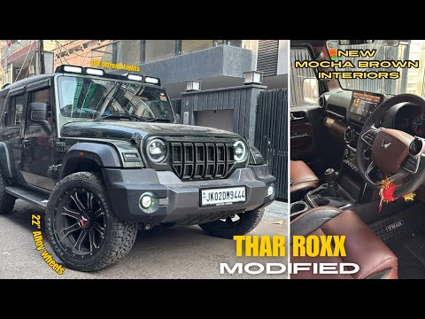 New Mahindra Thar ROXX 2024 🔥 with MOCHA Brown Interiors & 22 inch Alloy Wheels | Thar Roxx Modified