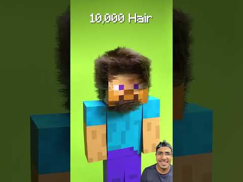 1 Milhão de cabelos😱 #animation #satisfying #minecraft #humor #sfxstore #3danimation #simulation
