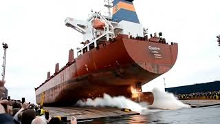 BEST SHIP LAUNCHES EVER CAUGHT ON CAMERA! 🚢🔥