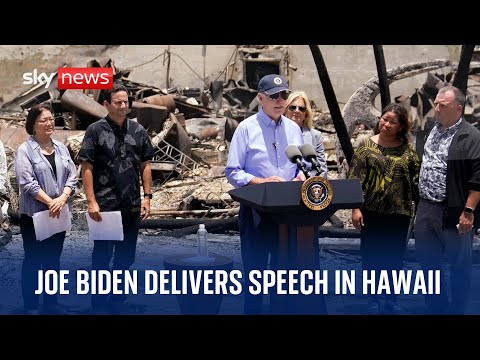 Watch live: Joe Biden delivers speech in Hawaii after deadly wildfires