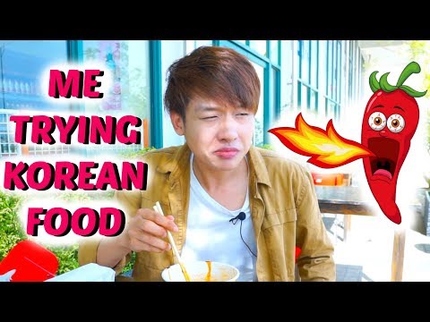" ME TRYING KOREAN FOOD :] "