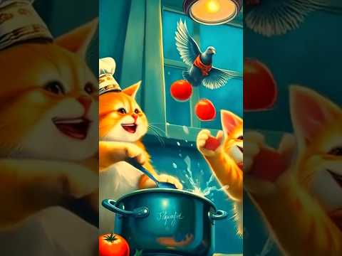 বিড়াল শেফের রান্নাঘর 🍳  কিউট বিড়ালের হাতে দারুণ ব্রেকফাস্ট!