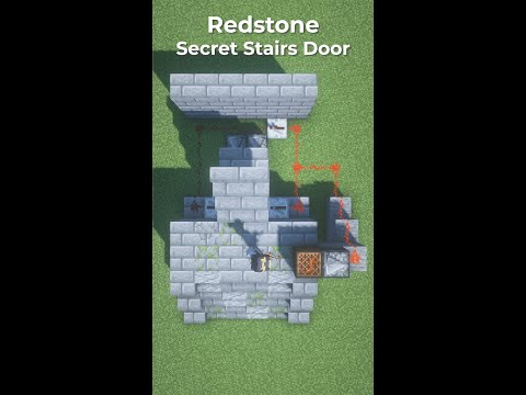 🚪 Minecraft : Redstone Secret Stairs Door 🚪 #shorts