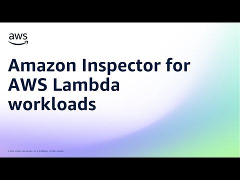 Amazon Inspector for AWS Lambda workloads | Amazon Web Services