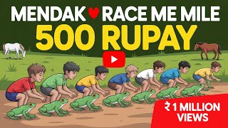 मेंडक Race 🐸 में मिले 500 रुपये || टाँग पकड़कर हाथो से चलने बाली Race 🥰 1 Million Views 
