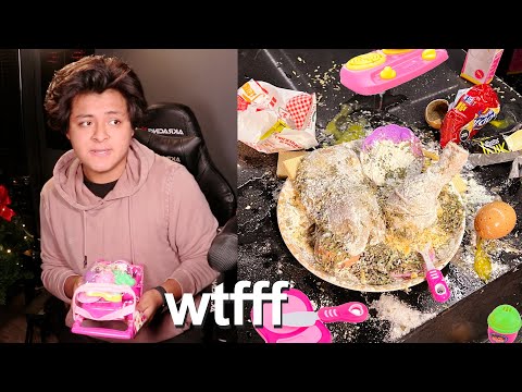 cociné con una cocina de juguete :(