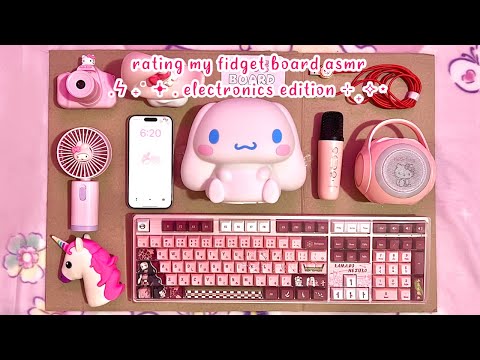 rating my electronics fidget board asmr 📱💕 ASMR | sanriolve