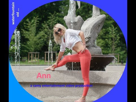 sexy Ann at summer fountain