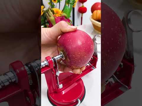 Every time I peel an apple, I'm afraid of getting it on my hands, so I bought this machine #shorts