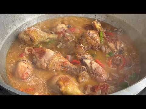 ЧАХОХБИЛИ в КАЗАНЕ на КОСТРЕ. Как приготовить Чахохбили из курицы?