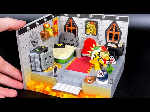 DIY Miniature Bowser Room(Mario) - Polymer Clay Tutorial