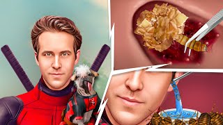 ASMR Animation Removing Ticks and Worm from Deadpool & Dogpool Ear | treatment Animation Video