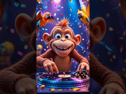 🐒🎶 The Jungle Party | Funny Animal Poem for Kids | Poem Planet Kids#comedy #viralshort #monkey