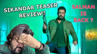SIKANDAR: Official Teaser Reaction🔥 | Salman Khan | Fir Wahi Maar Drama😒