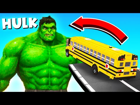 Autobus vs WIELKI ZIELONY HULK! *Teardown*