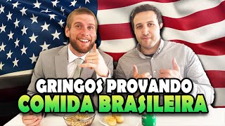 GRINGOS AMERICANOS PROVANDO COMIDA BRASILEIRA