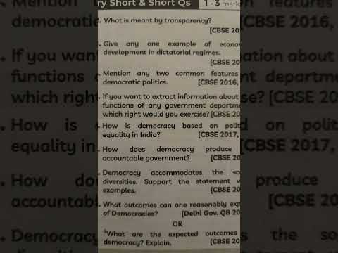 ##Outcome of democracy most repeated question #%%%