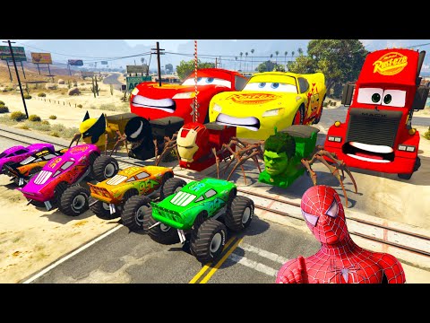 GTA V SPIDER-MAN 2, FIVE NIGHTS AT FREDDY'S, POPPY PLAYTIME CHAPTER 3 Join in Epic New Stunt Racing