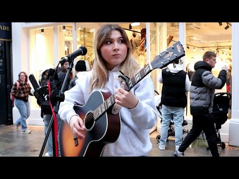 Meet New Grafton Street Busker (Ari) with "Happier" By Ed Sheeran.