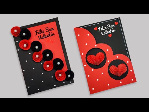 💖DIY 2 Hermosas tarjetas para San Valentín 😘Valentine's Day card idea Friendship day card🥰🌷