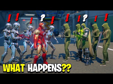 What Happens if Iron Man's Army Meet Doom's Army in Fortnite! - Civil War Fortnite